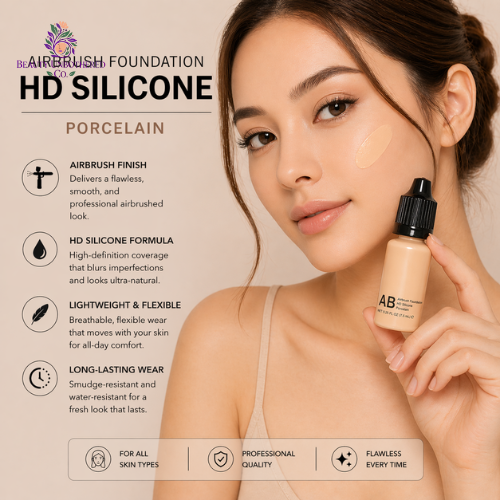 Airbrush Foundation - HD Silicone - Porcelain