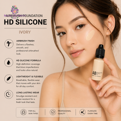 Airbrush Foundation - HD Silicone - Ivory