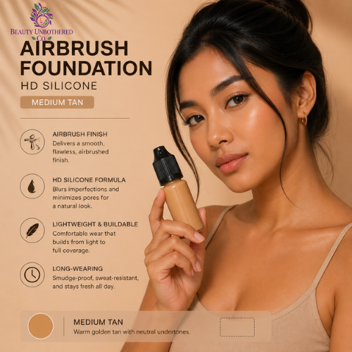 Airbrush Foundation - HD Silicone - Medium Tan