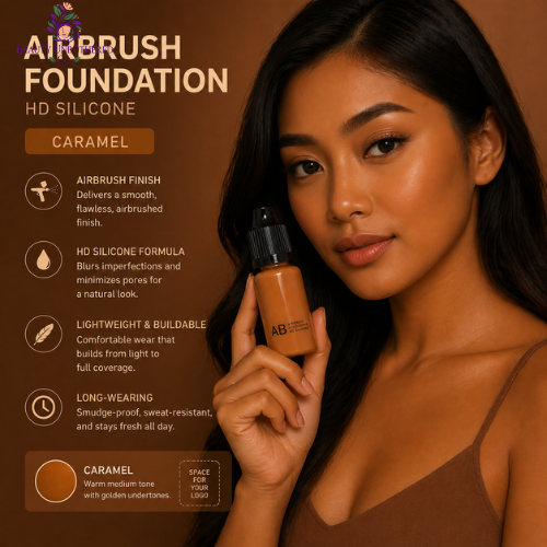 Airbrush Foundation - HD Silicone - Caramel