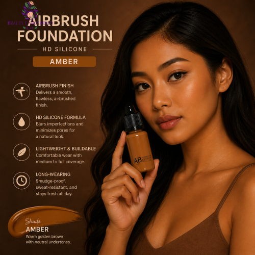 Airbrush Foundation - HD Silicone - Amber