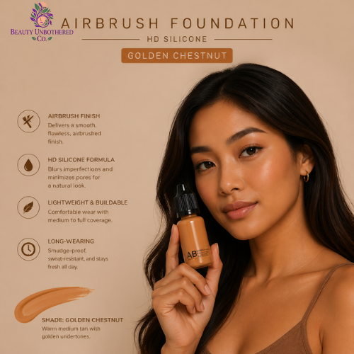 Airbrush Foundation - HD Silicone - Golden Chestnut