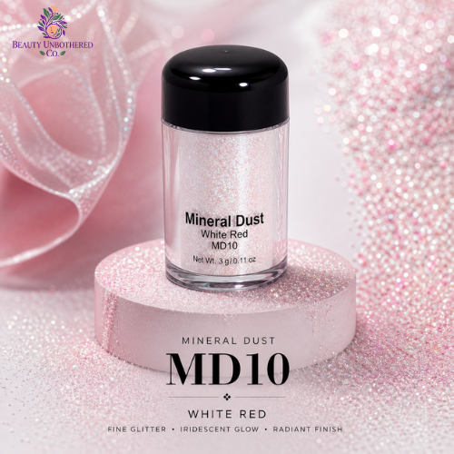 Glitter - MD10 Mineral Dust White Red