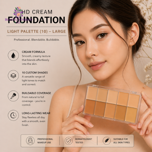 Foundation - HD Cream - Light Palette (10) – Large